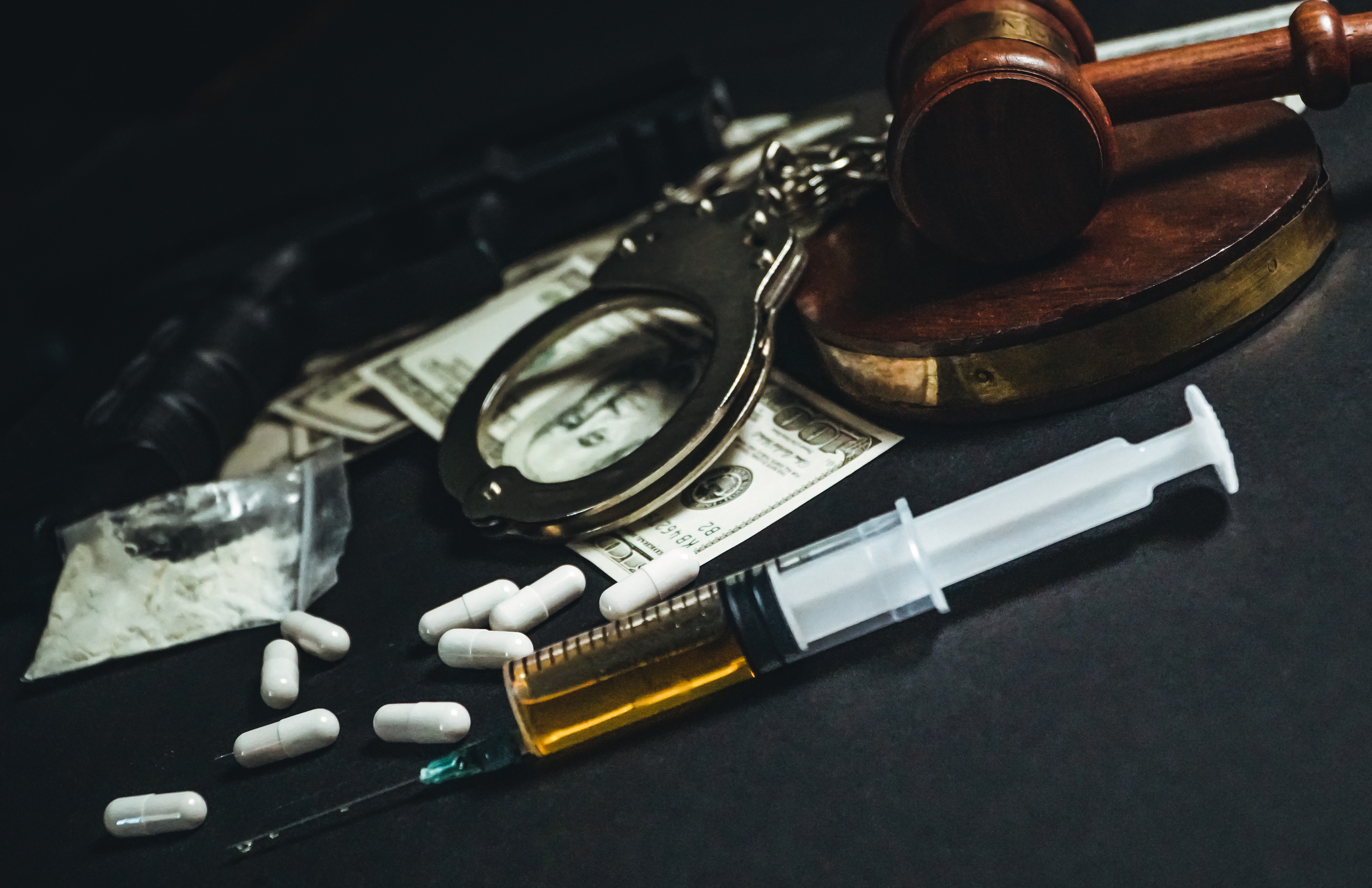 A picture of the aftermath of a drug charge - if you are in need of a drug lawyer Palm Beach County, FL, contact Peterford Law today!