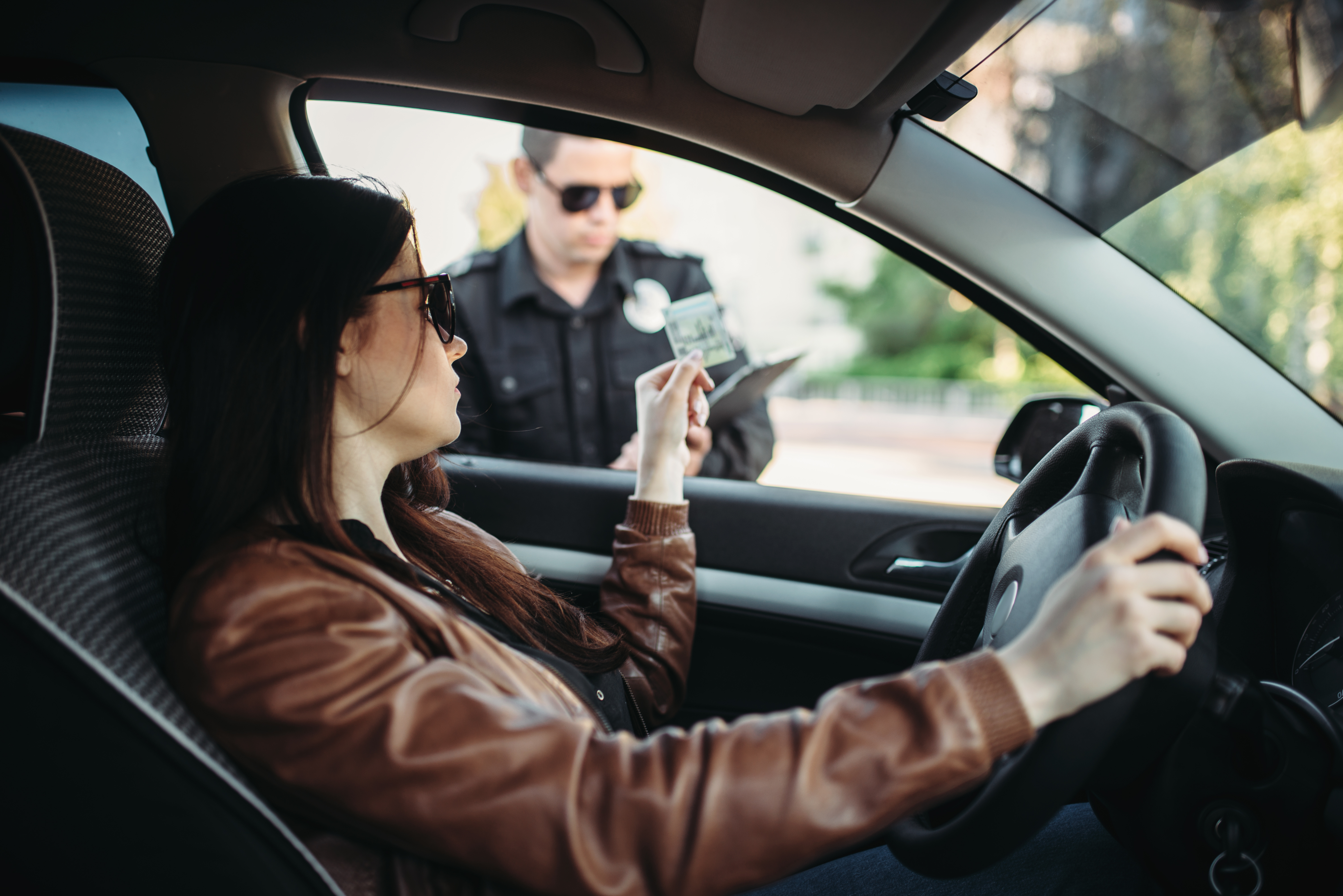 A picture of a person being pulled over who is in need of a Palm Beach County DUI lawyer.